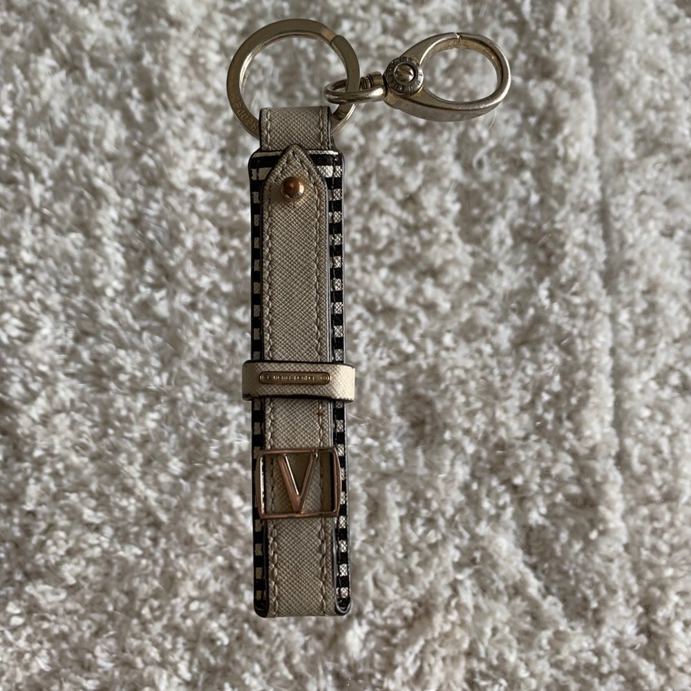 Henri Bendel Key Ring with Removable “V” Charm